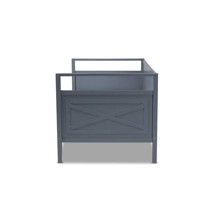 Baxton Studio Cintia Cottage Farmhouse Grey Finished Wood Twin Size Daybed