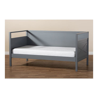 Baxton Studio Cintia Cottage Farmhouse Grey Finished Wood Twin Size Daybed