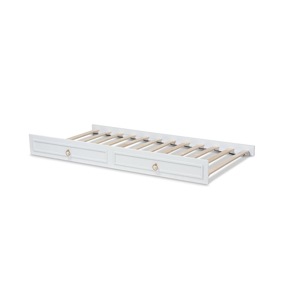 Mariana Classic and Traditional White Finished Wood Twin Size Trundle