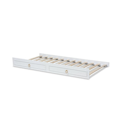 Mariana Classic and Traditional White Finished Wood Twin Size Trundle