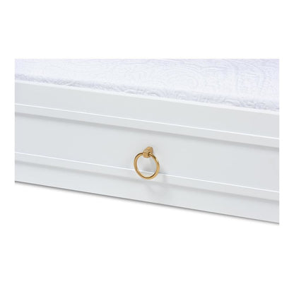 Mariana Classic and Traditional White Finished Wood Twin Size Trundle