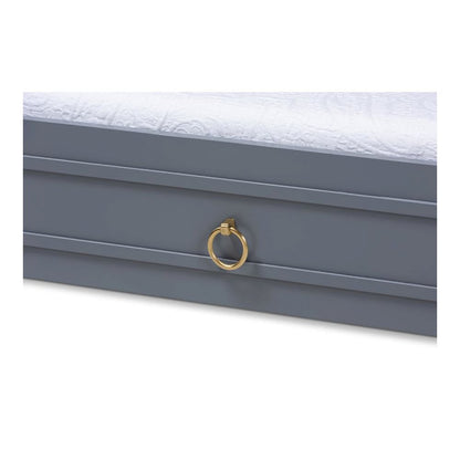 Mariana Classic and Traditional Grey Finished Wood Twin Size Trundle