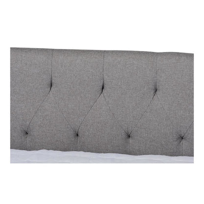 Light Grey Fabric Upholstered Full Size Daybed with Roll-Out Trundle Bed