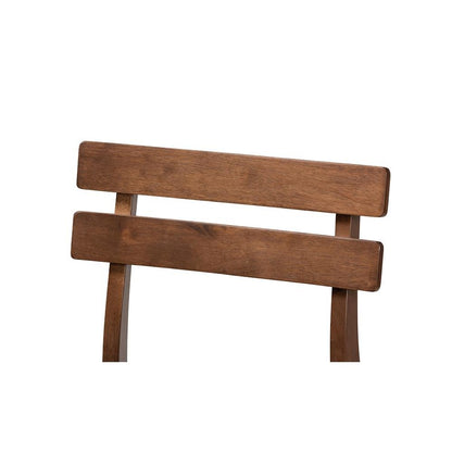Dark Grey Fabric Upholstered Walnut Finished 2-Piece Wood Counter Stool Set