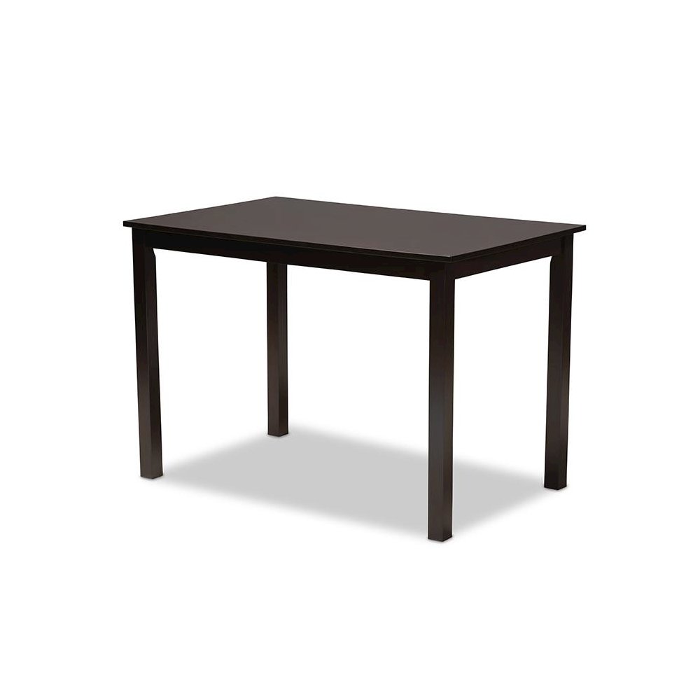 Sand Fabric Upholstered Espresso Brown Finished 5-Piece Wood Dining Set