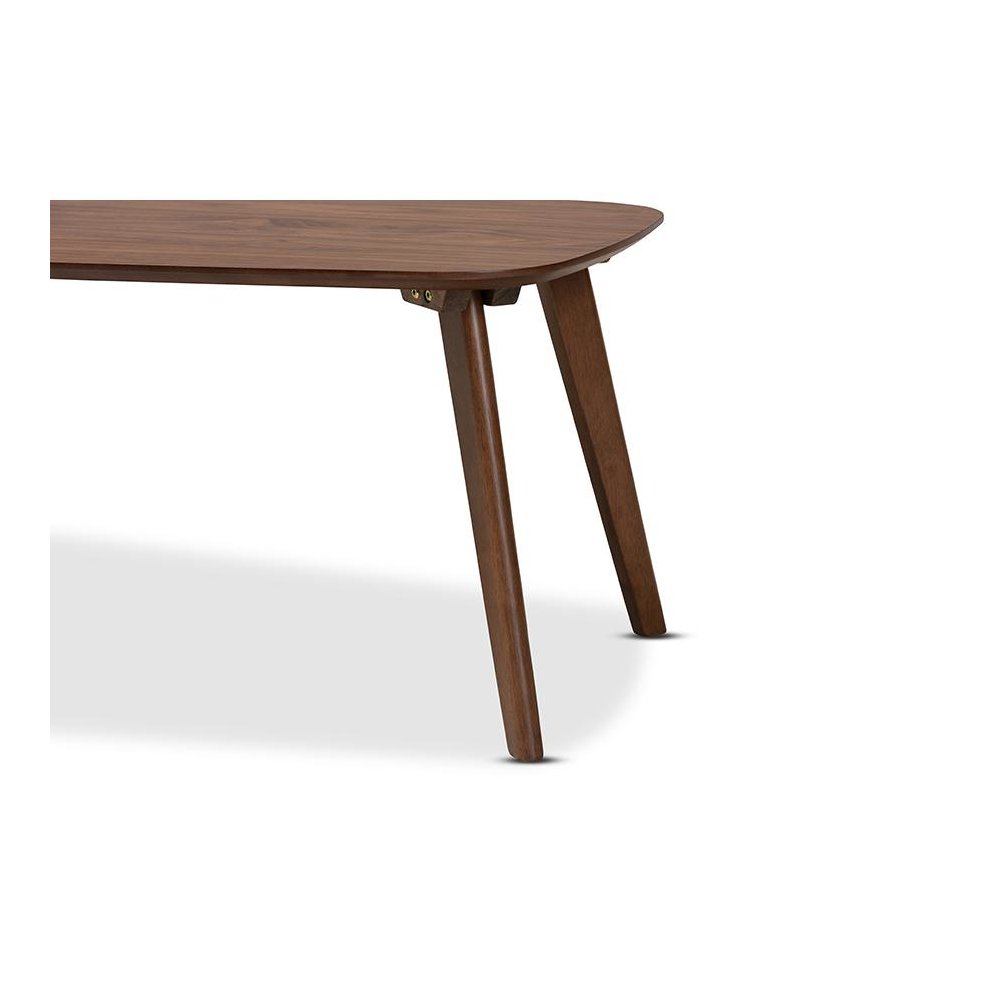 Baxton Studio Dahlia Mid-Century Modern Walnut Finished Coffee Table