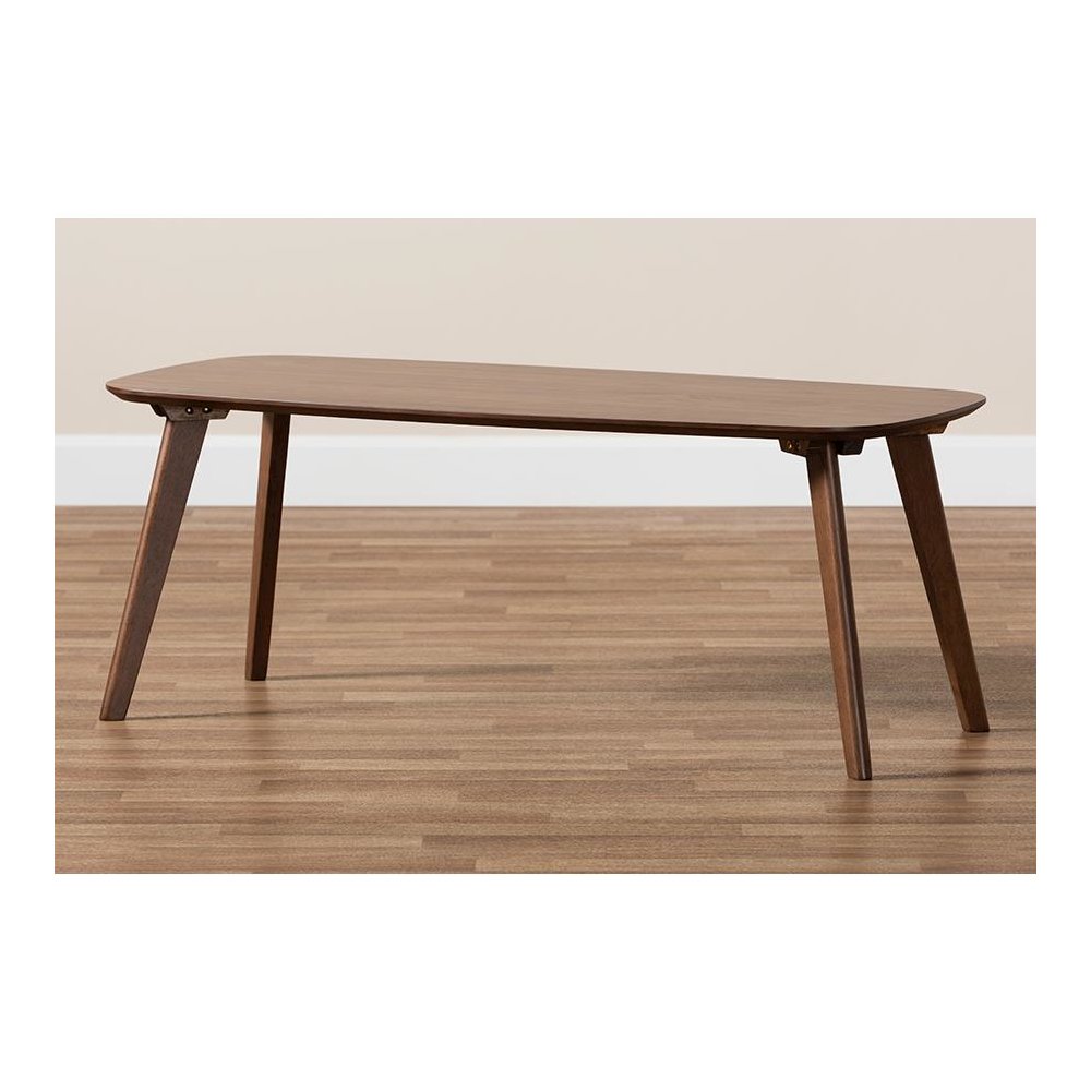 Baxton Studio Dahlia Mid-Century Modern Walnut Finished Coffee Table