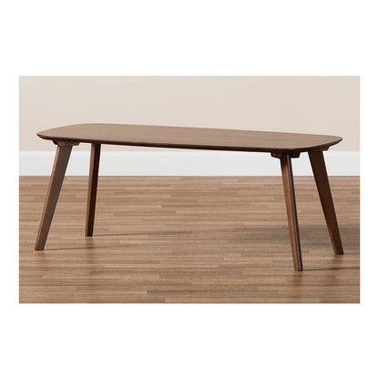 Baxton Studio Dahlia Mid-Century Modern Walnut Finished Coffee Table