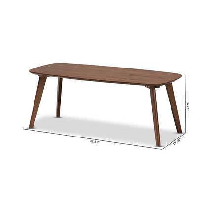 Baxton Studio Dahlia Mid-Century Modern Walnut Finished Coffee Table