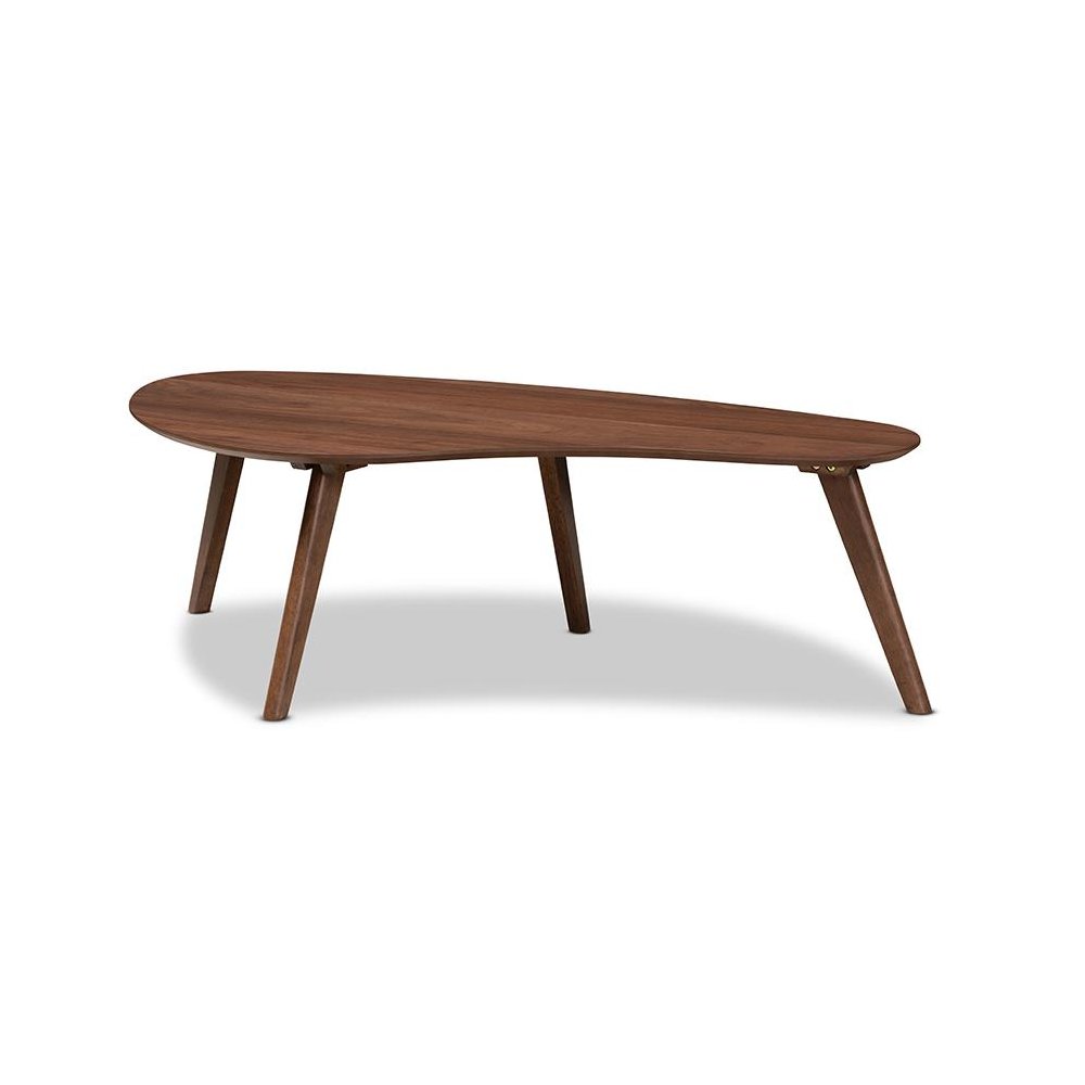 Baxton Studio Scarlette Mid-Century Modern Walnut Finished Coffee Table