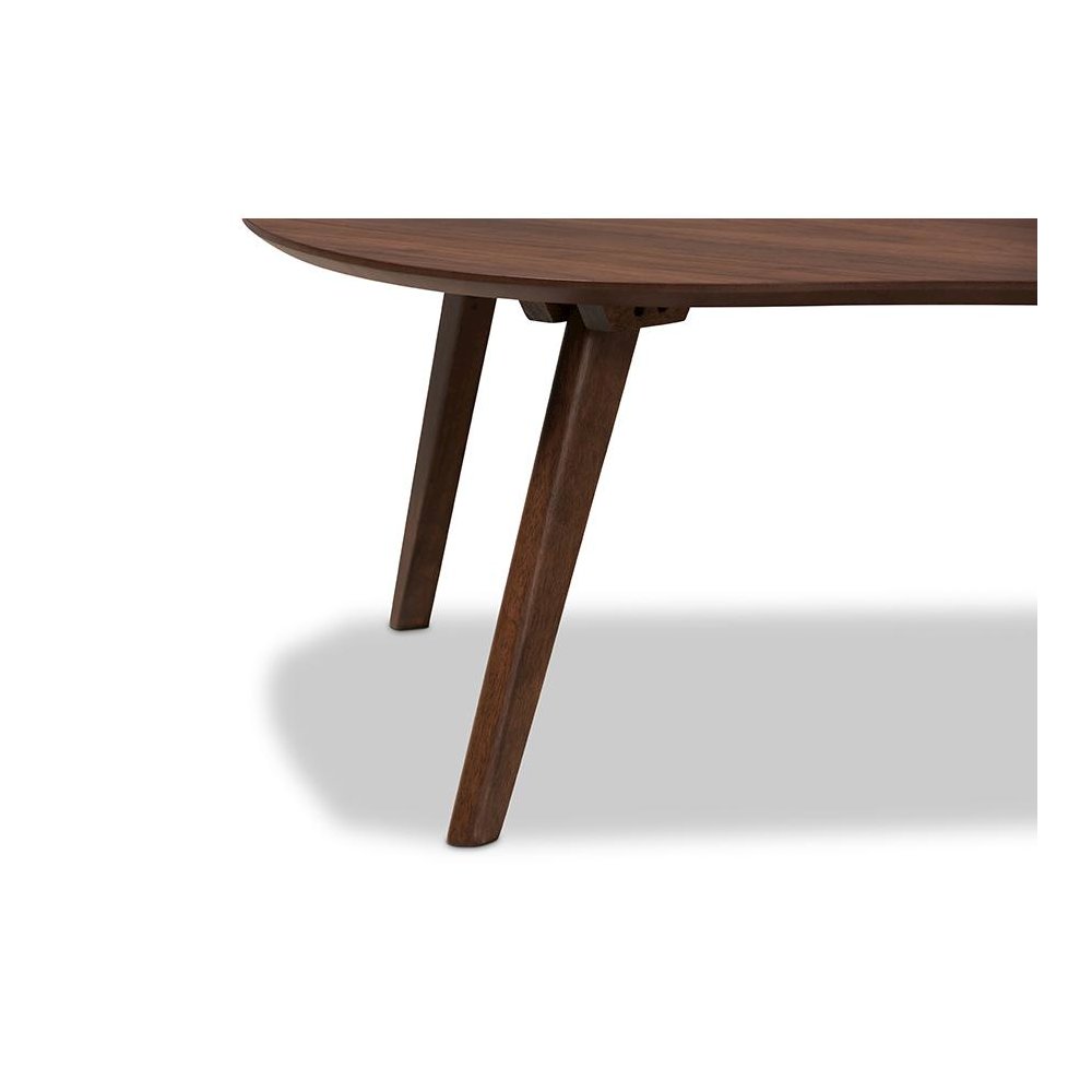 Baxton Studio Scarlette Mid-Century Modern Walnut Finished Coffee Table