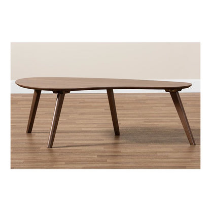 Baxton Studio Scarlette Mid-Century Modern Walnut Finished Coffee Table