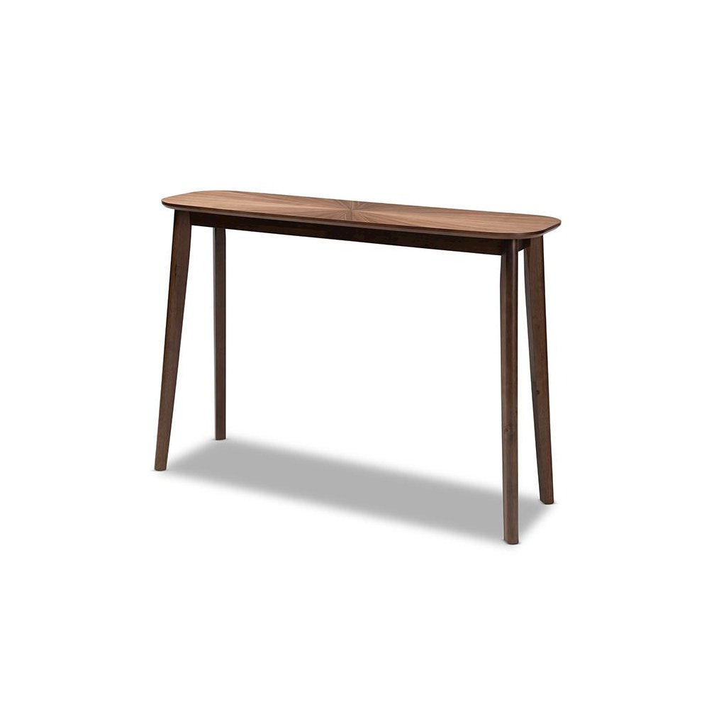 Baxton Studio Wendy Mid-Century Modern Walnut Finished Wood Console Table