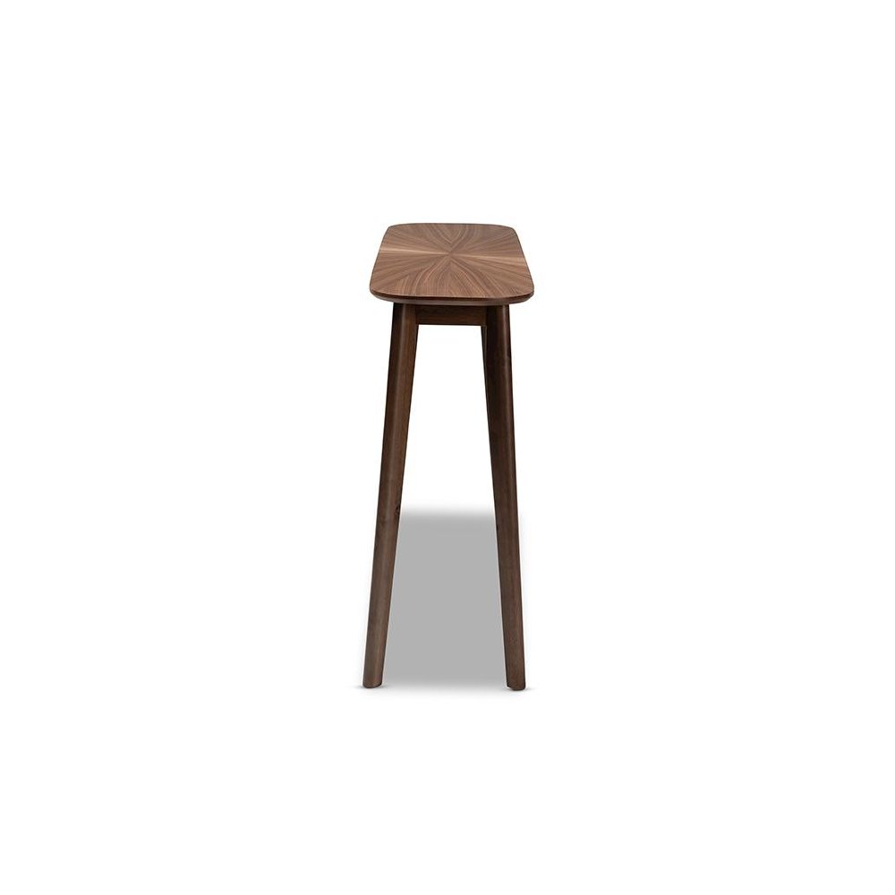 Baxton Studio Wendy Mid-Century Modern Walnut Finished Wood Console Table