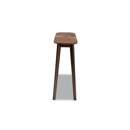 Baxton Studio Wendy Mid-Century Modern Walnut Finished Wood Console Table