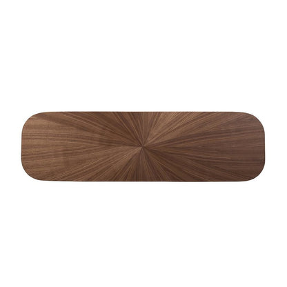 Baxton Studio Wendy Mid-Century Modern Walnut Finished Wood Console Table