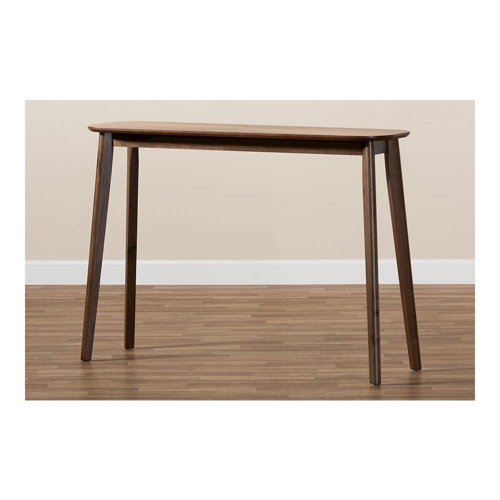 Baxton Studio Wendy Mid-Century Modern Walnut Finished Wood Console Table