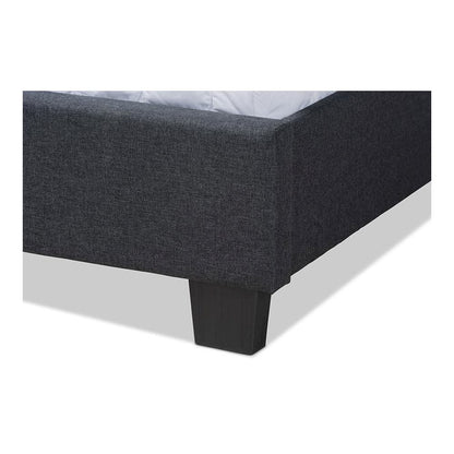 Ansa Modern and Contemporary Dark Grey Fabric Upholstered Full Size Bed