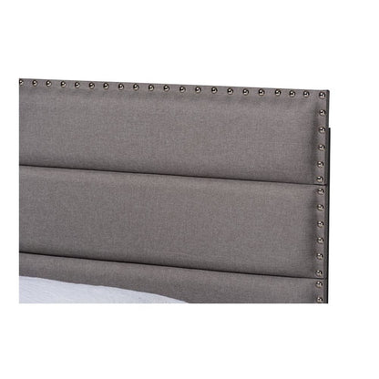 Baxton Studio Ansa Modern and Contemporary Grey Fabric Upholstered Twin Size Bed