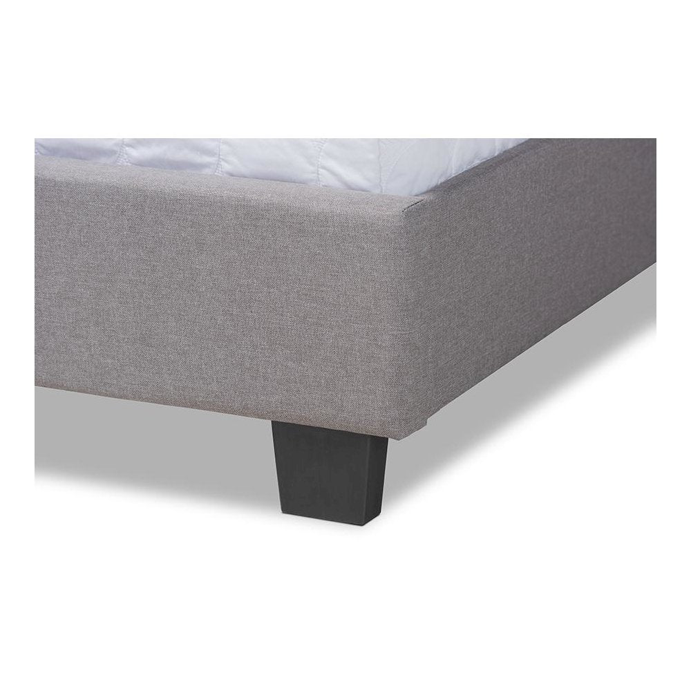 Baxton Studio Ansa Modern and Contemporary Grey Fabric Upholstered Full Size Bed