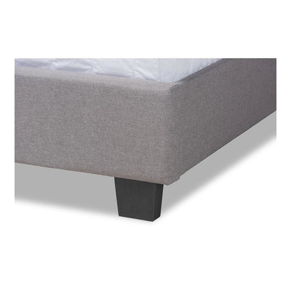Baxton Studio Ansa Modern and Contemporary Grey Fabric Upholstered Full Size Bed