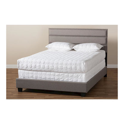 Baxton Studio Ansa Modern and Contemporary Grey Fabric Upholstered Full Size Bed
