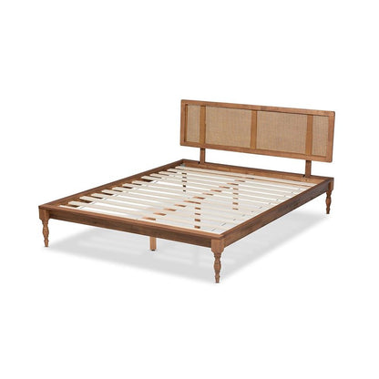 Synthetic Rattan Full Size Platform Bed