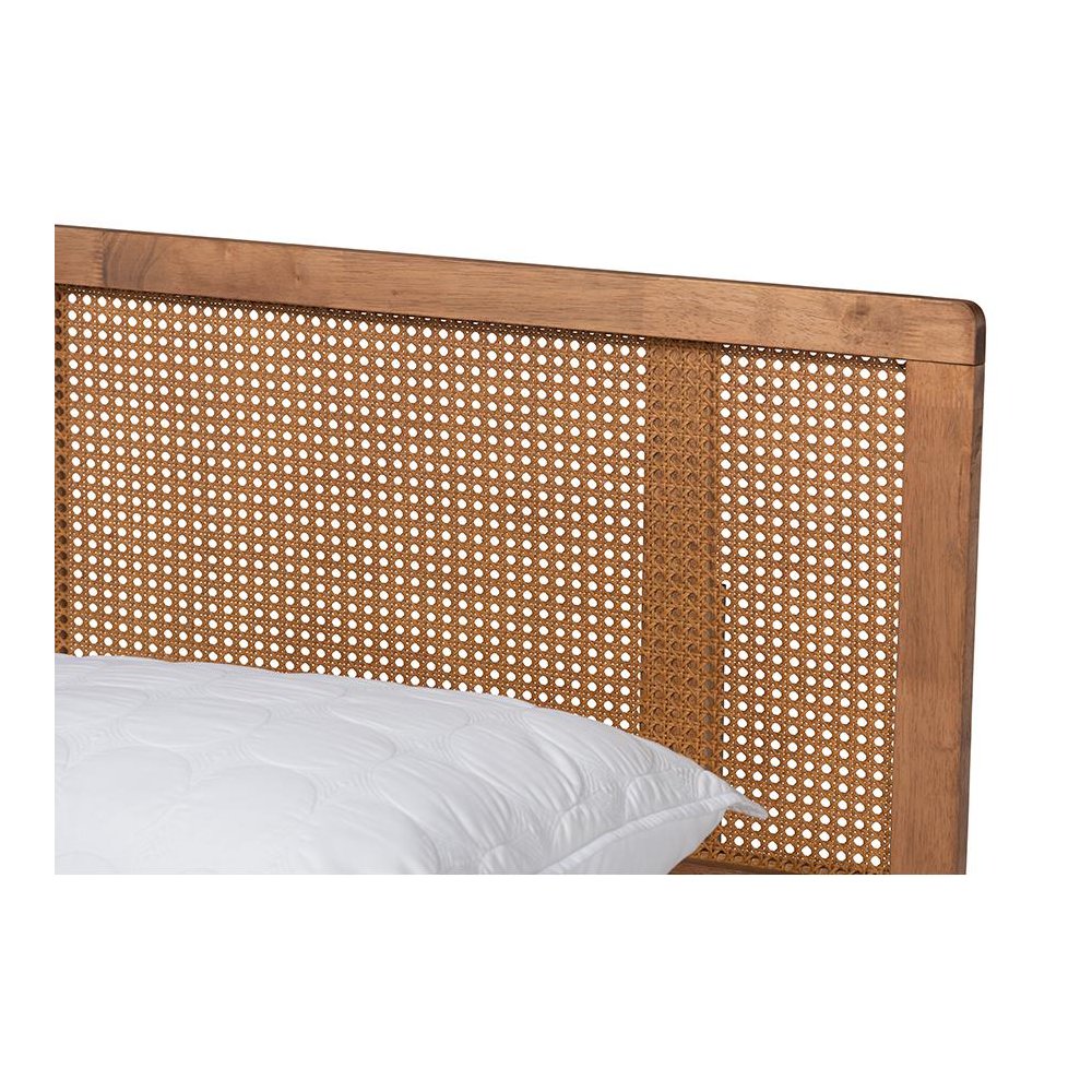 Synthetic Rattan Full Size Platform Bed