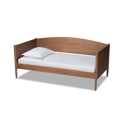 Baxton Studio Veles Mid-Century Modern Ash Wanut Finished Wood Daybed