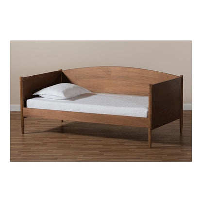Baxton Studio Veles Mid-Century Modern Ash Wanut Finished Wood Daybed