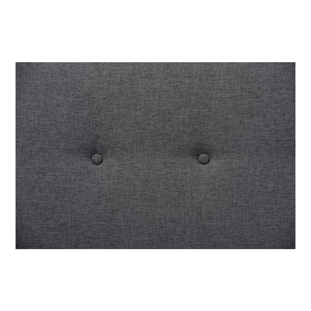 Theo Mid-Century Modern Dark Grey Fabric Upholstered Walnut Finished Bench