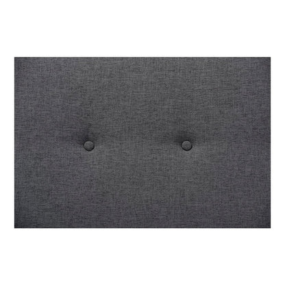 Theo Mid-Century Modern Dark Grey Fabric Upholstered Walnut Finished Bench