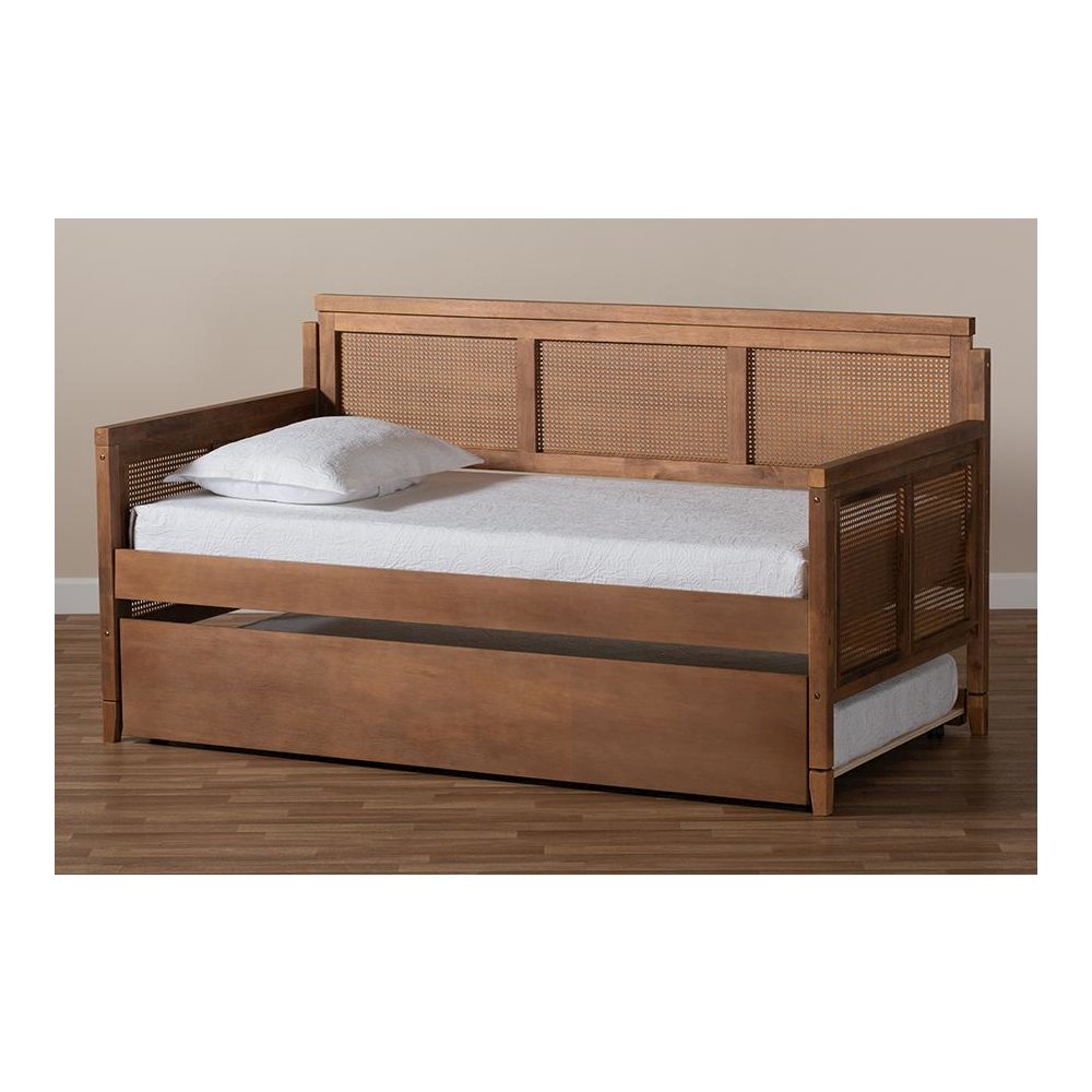 Synthetic Rattan Daybed with Trundle