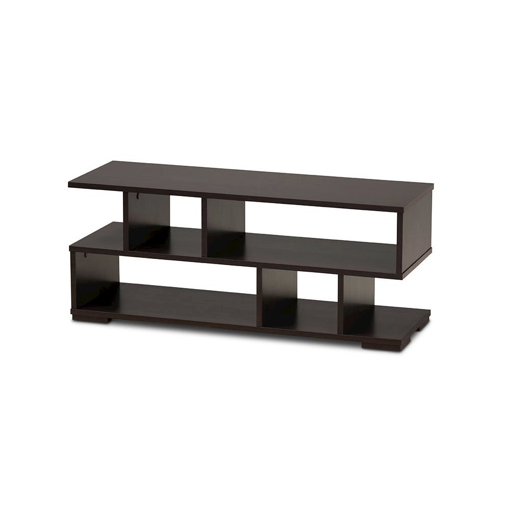 Baxton Studio Arne Modern and Contemporary Dark Brown Finished Wood TV Stand