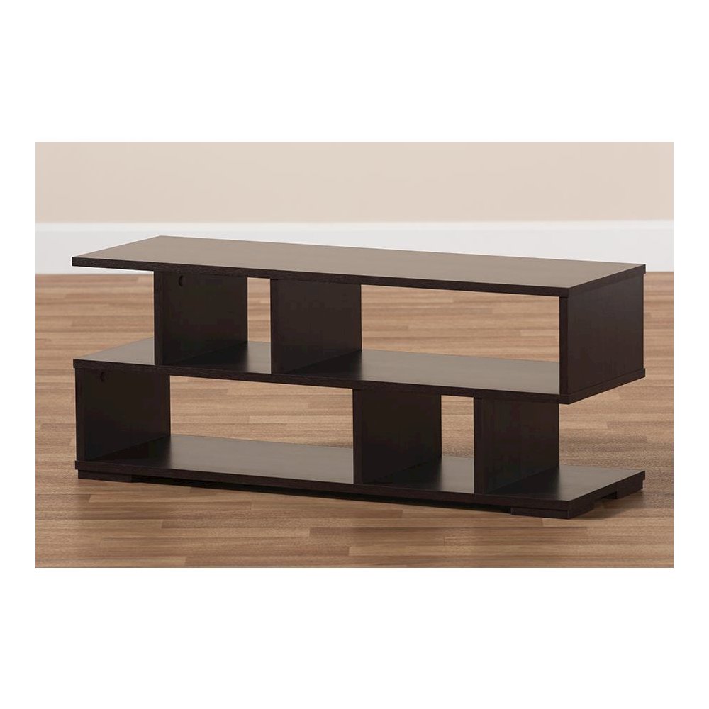 Baxton Studio Arne Modern and Contemporary Dark Brown Finished Wood TV Stand