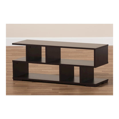 Baxton Studio Arne Modern and Contemporary Dark Brown Finished Wood TV Stand