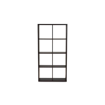 Dark Brown Finished 8-Cube Multipurpose Storage Shelf