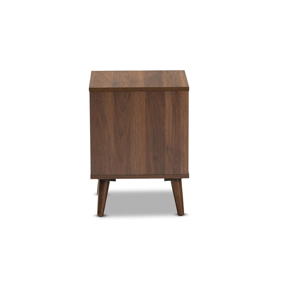 Baxton Studio Sami Mid-Century Modern Walnut Finished Wood End Table