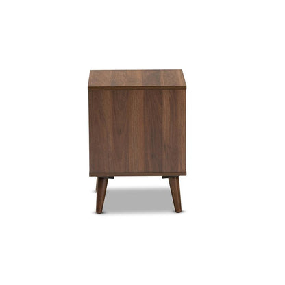 Baxton Studio Sami Mid-Century Modern Walnut Finished Wood End Table