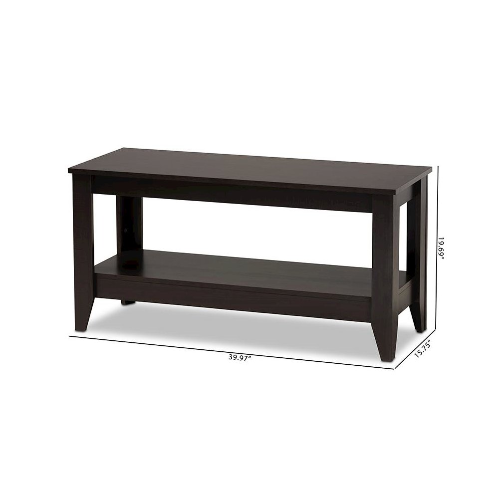 Baxton Studio Elada Modern and Contemporary Wenge Finished Wood Coffee Table