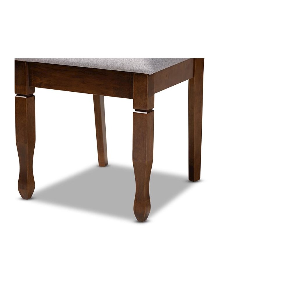 Walnut Brown Finished Wood 4-Piece Dining Chair Set Set