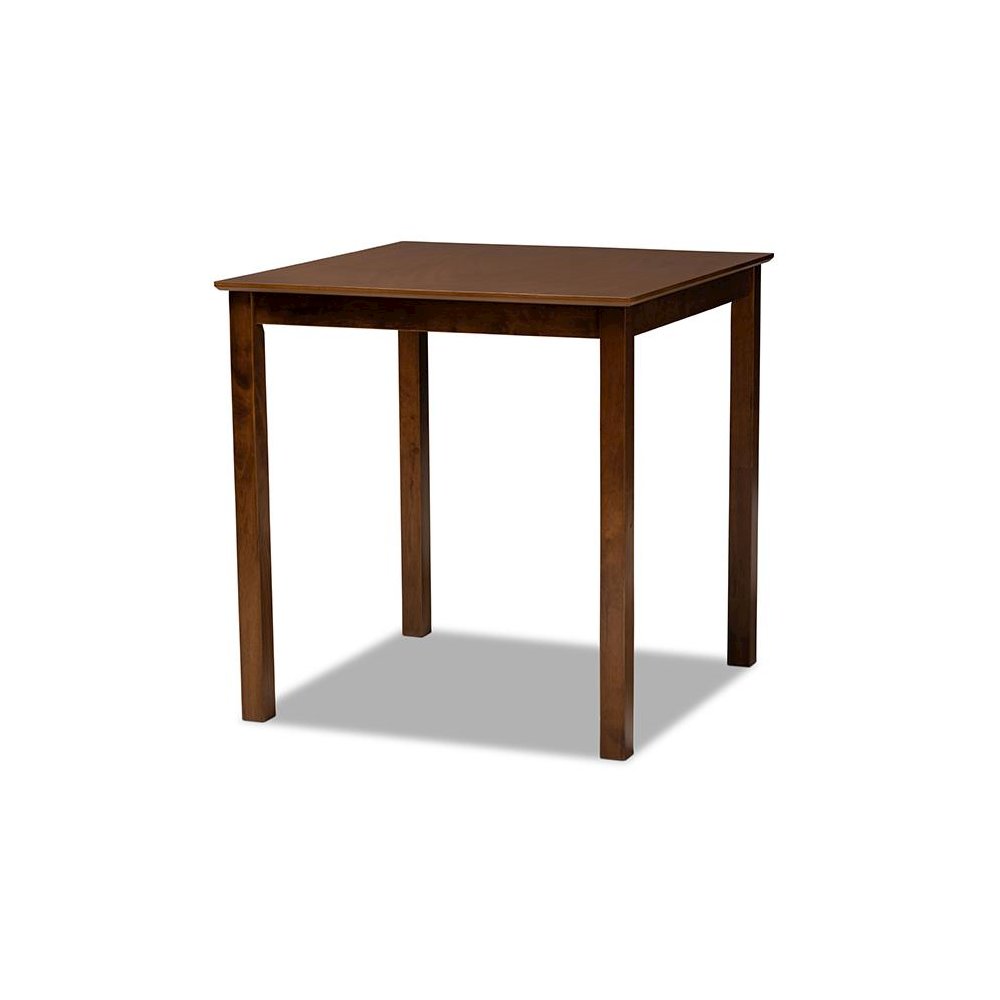 Grey Fabric Upholstered Walnut Brown Finished 5-Piece Wood Pub Set