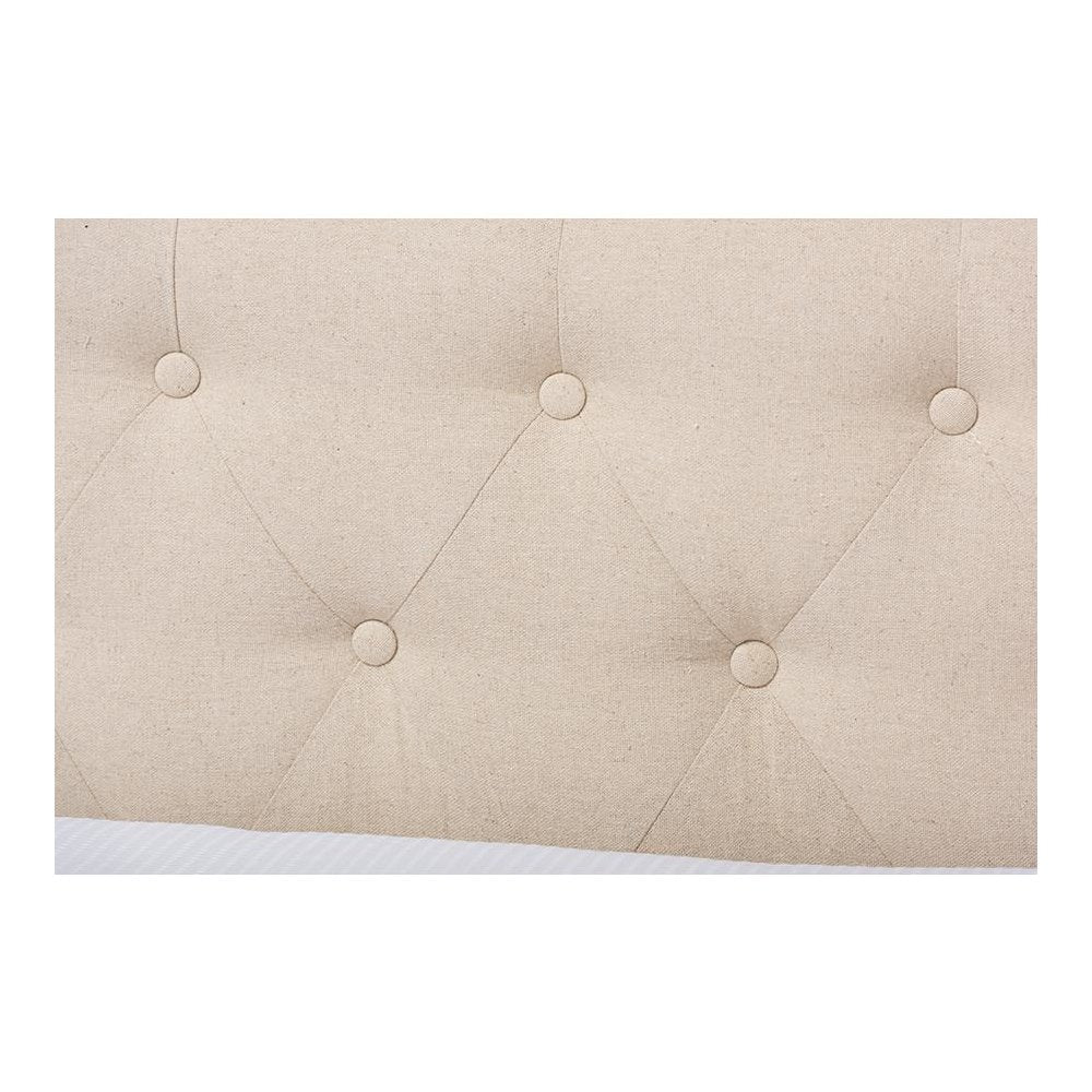 Baxton Studio Mabelle Modern and Contemporary Beige Fabric Trundle Daybed