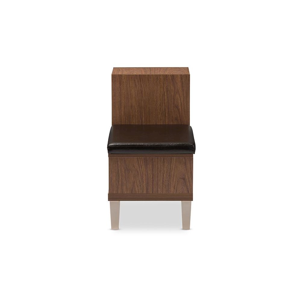 3-Drawer Shoe Storage Padded Leatherette Seating Bench with Two Open Shelves