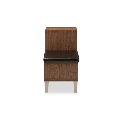 3-Drawer Shoe Storage Padded Leatherette Seating Bench with Two Open Shelves