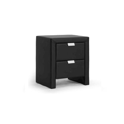 Baxton Studio Frey Black Upholstered Modern Nightstand