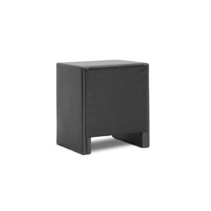 Baxton Studio Frey Black Upholstered Modern Nightstand