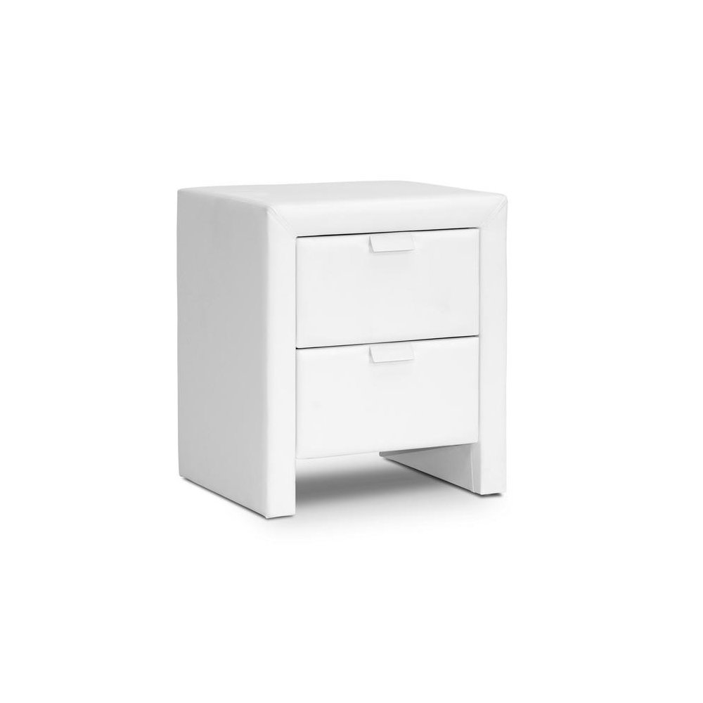 Baxton Studio Frey White Upholstered Modern Nightstand