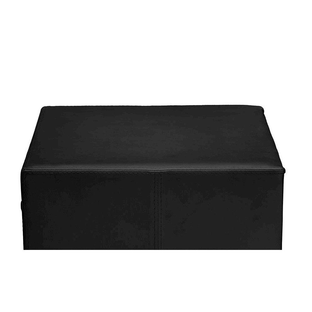 Dorian Black Faux Leather Upholstered Modern Nightstand