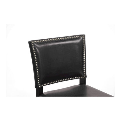 Baxton Studio Aries Black Modern Bar Stool with Nail Head Trim (Set of 2)